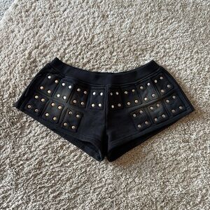 Jackson Johnson Studded Black Women Shorts